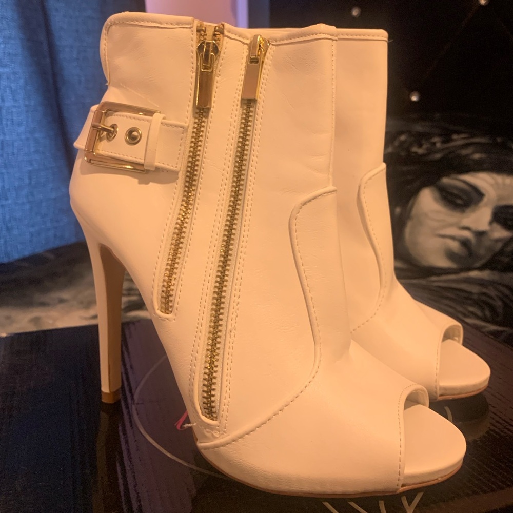 double zip up open toe